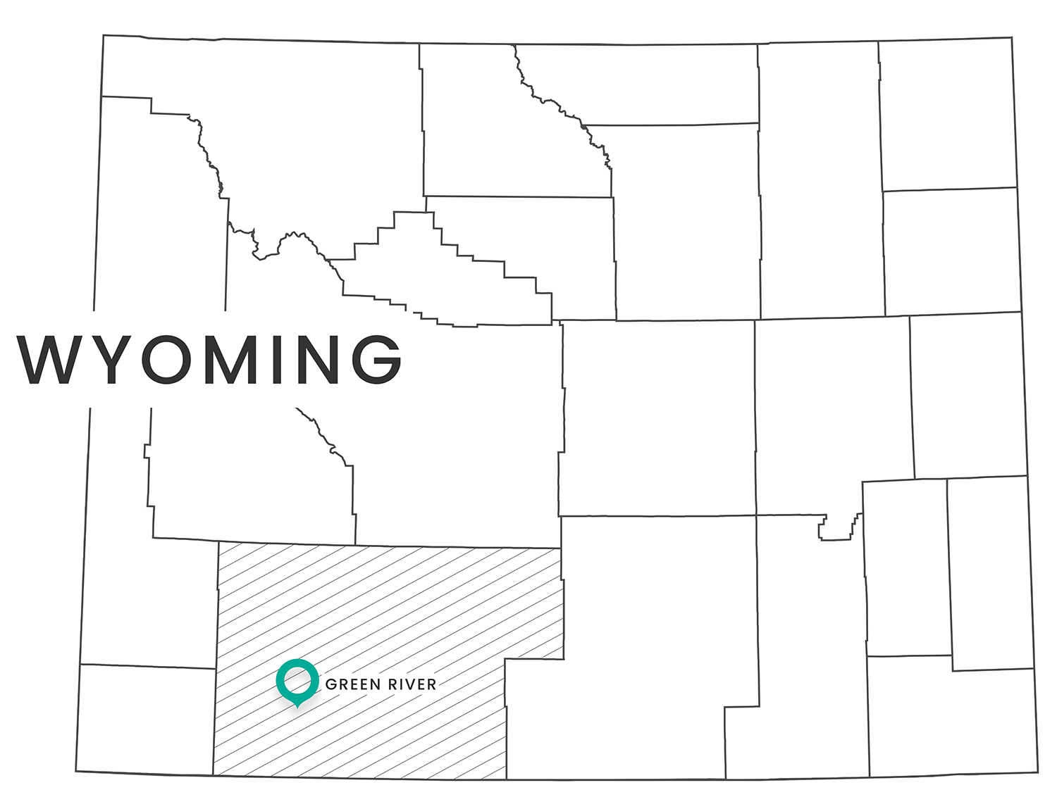 WY-map map of Wyoming
